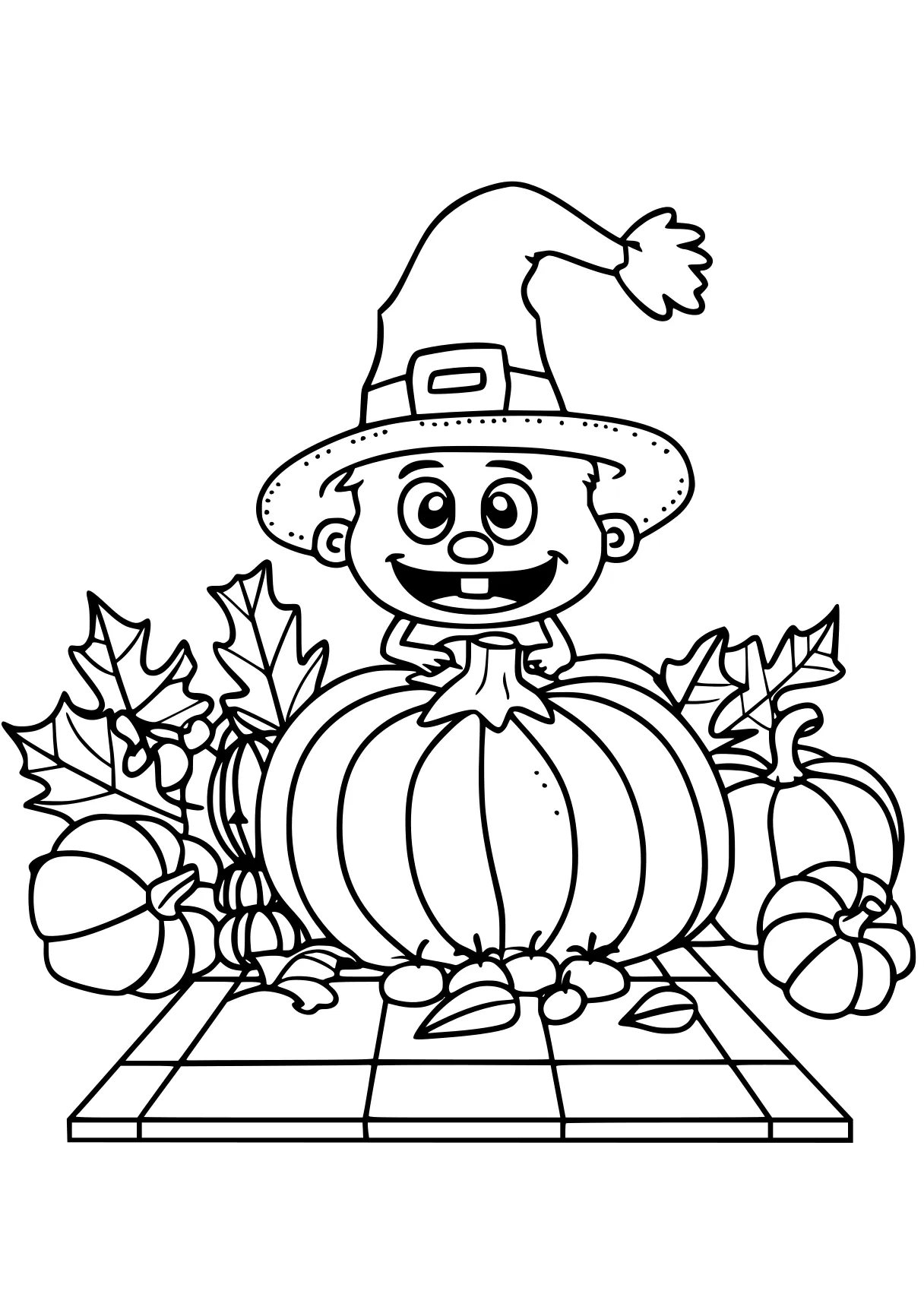 thanksgiving coloring pages, scarecrow, pumpkin, pilgrim, free page downloads