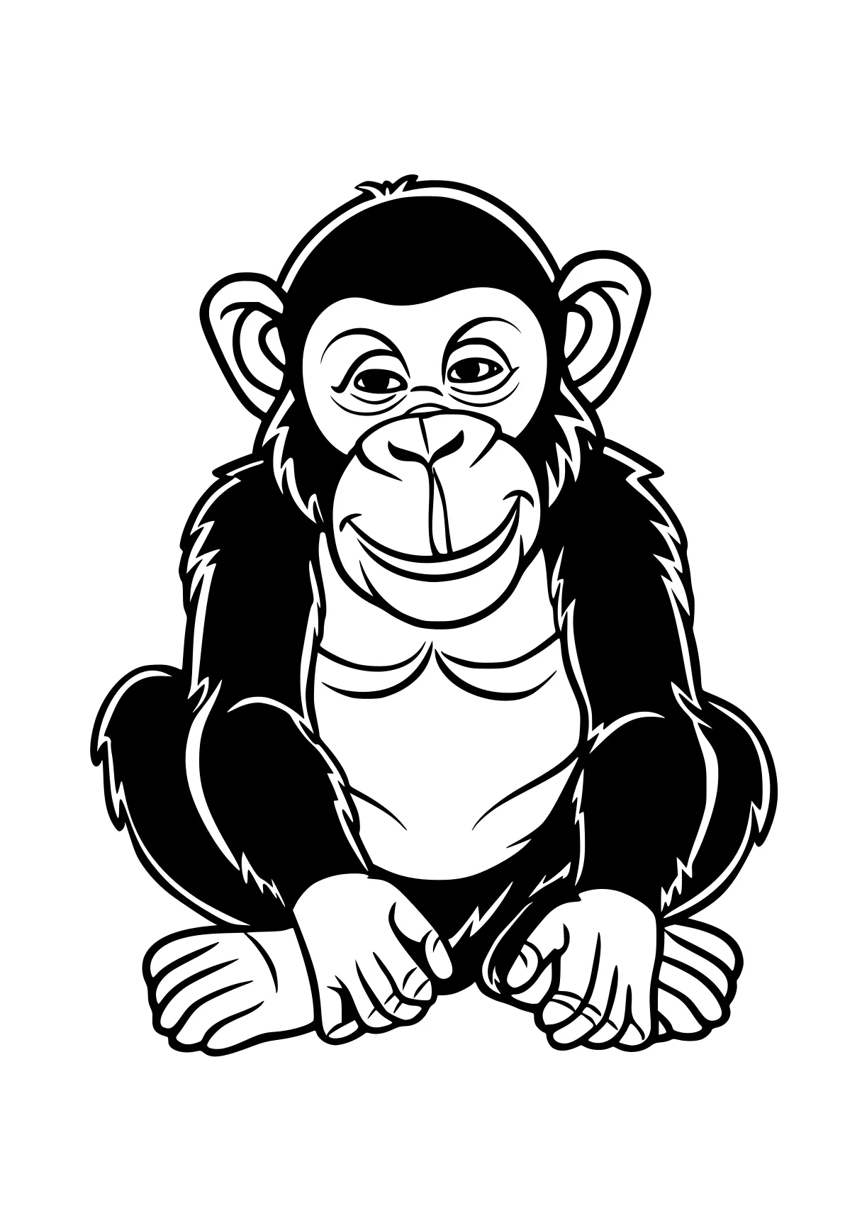 monkey coloring monkey, gorilla, illustrator, kong, zooba, free page downloads