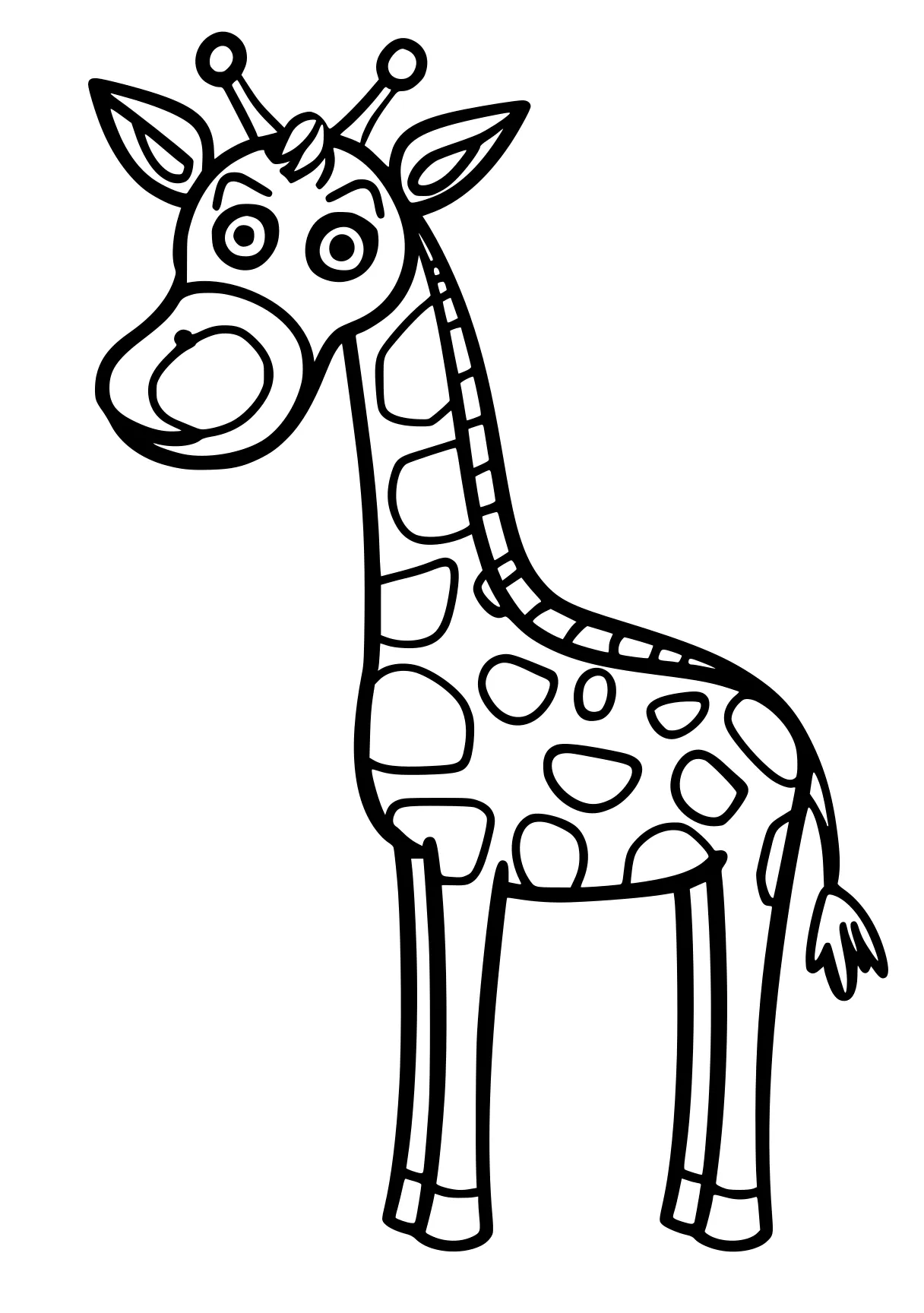 preschool coloring pages giraffe, camel, llama, donkey, zebra, free page downloads