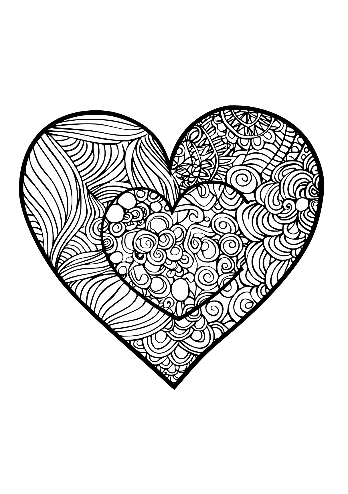 heart coloring pages zentangle, heart, iheartcraftythings, free page downloads