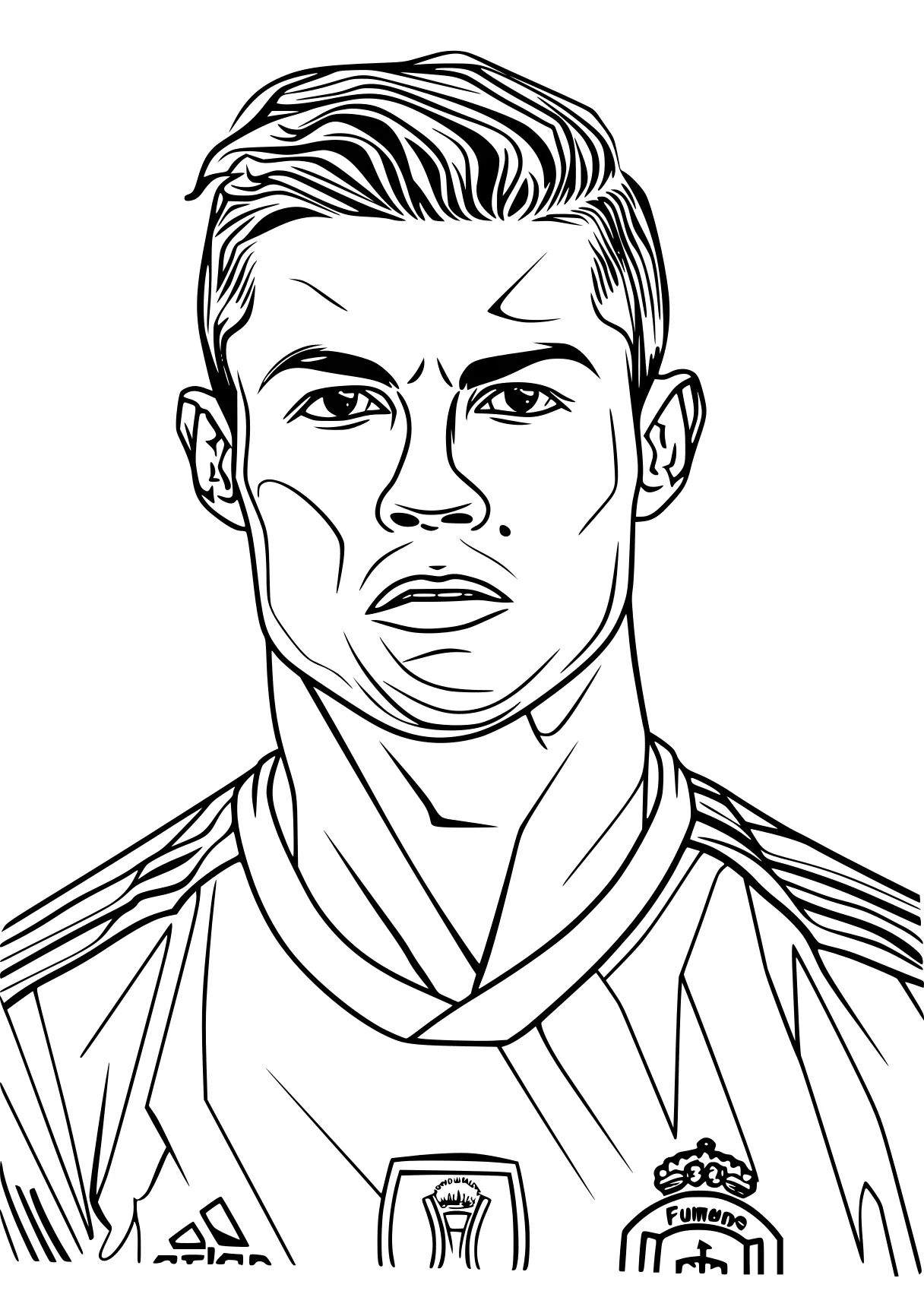 ronaldo coloring page ronaldo, cristiano, james, soccer, messi, free downloads