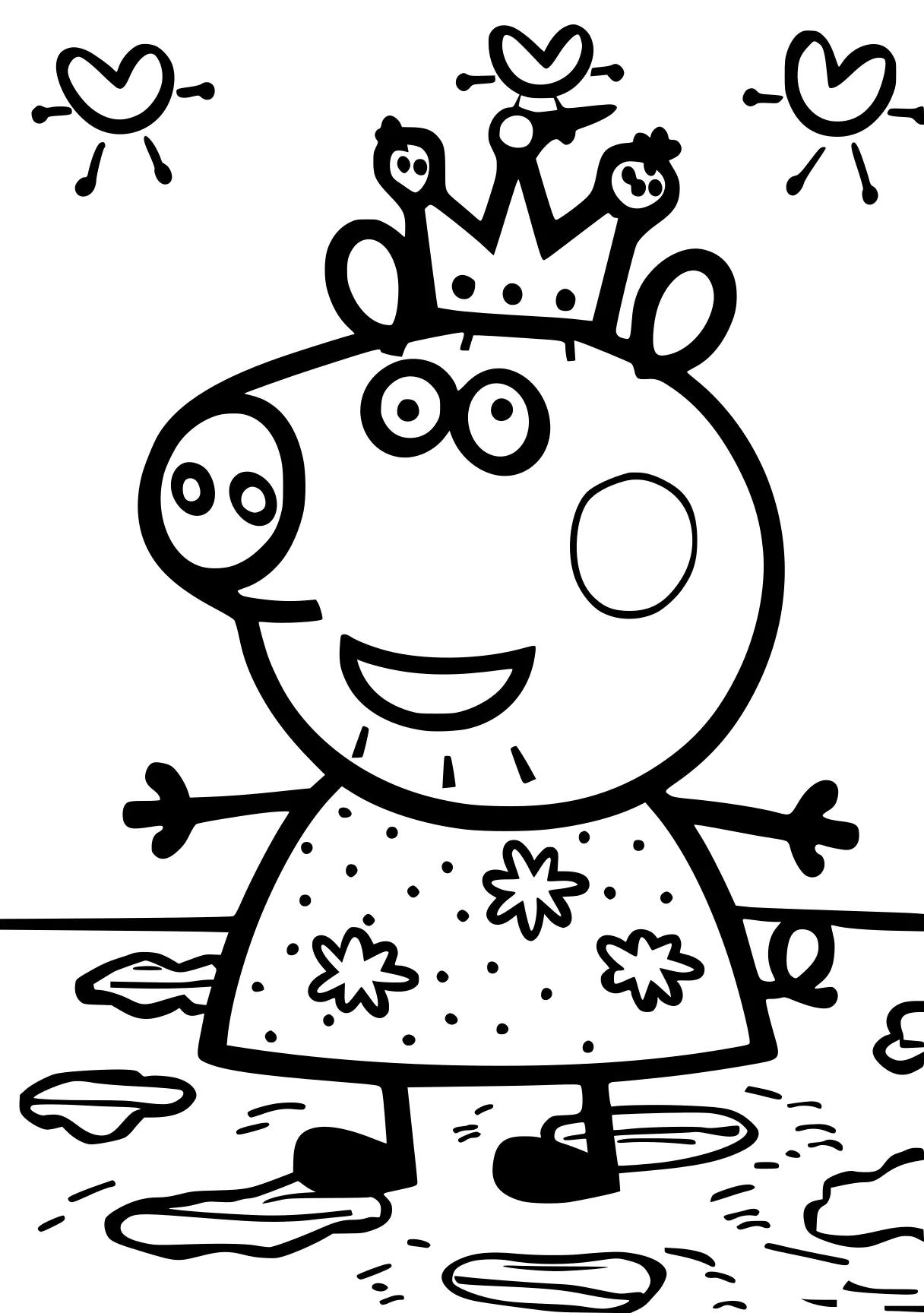 peppa coloring page peppa, pinkfong, pig, cow, free downloads