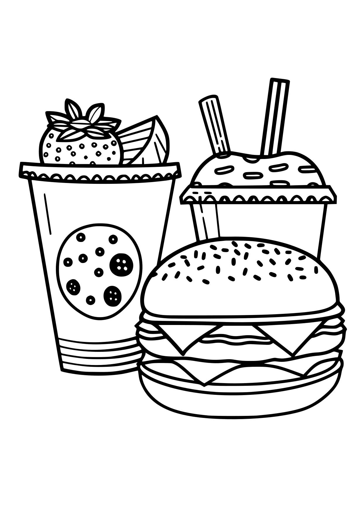 pusheen coloring pages burger, foods, illustrator, food, freddy's, free page downloads