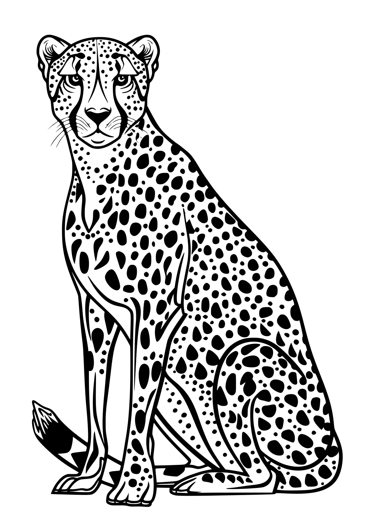 cheetah coloring page cheetah, jaguar, leopard, panther, illustrator, free downloads