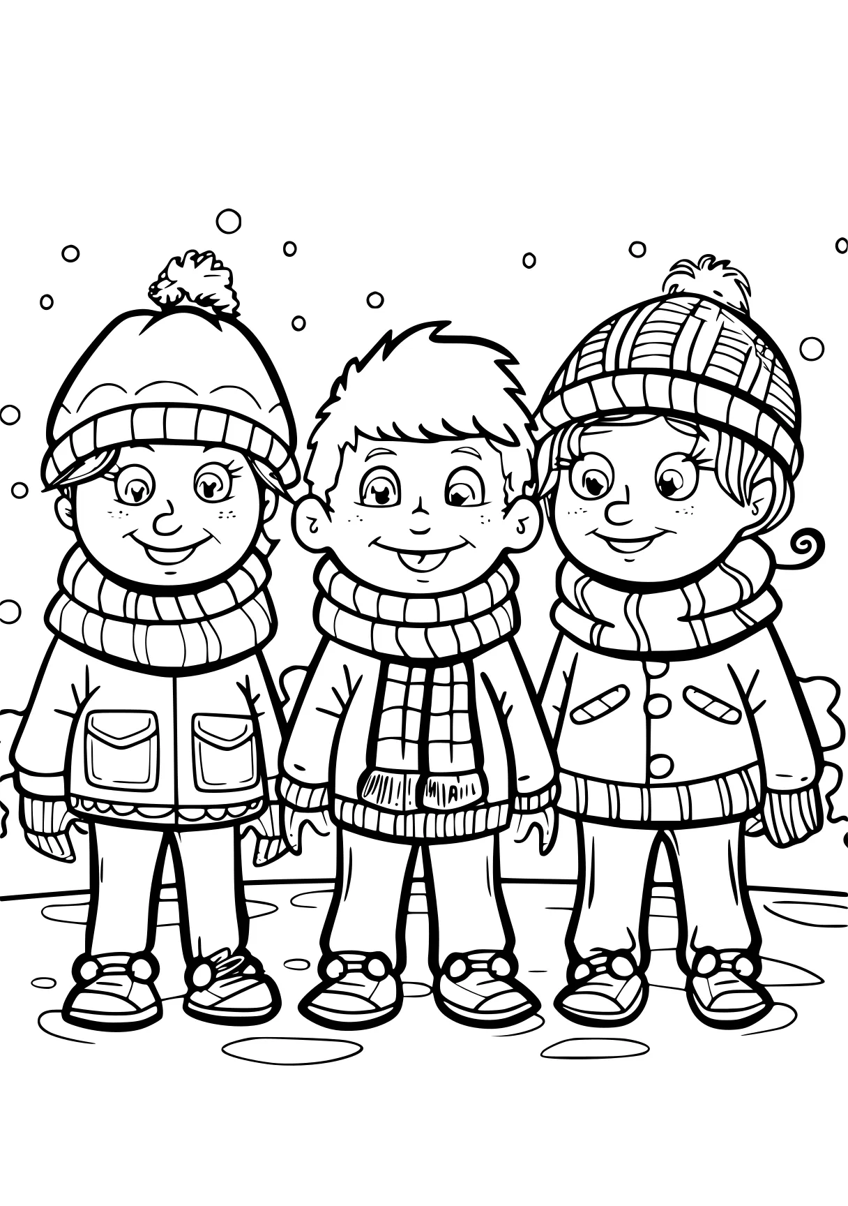 coloring pages of people winter, snowflakes, seasons, kids, free page downloads