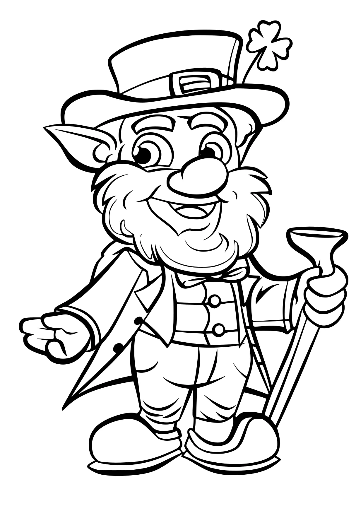 st patricks day colouring pages leprechaun, pinocchio, wizard, pilgrim, free coloring page downloads