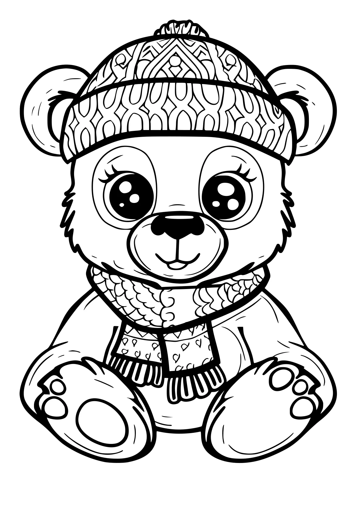 cute coloring pictures bear, teddy, winnie, panda, free page downloads