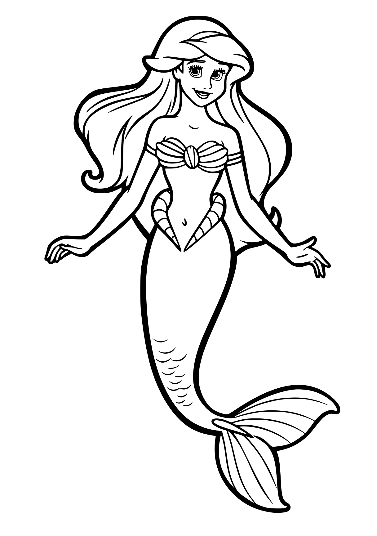 ariel mermaid coloring pages mermaid, ariel, siren, fish, sea, free page downloads