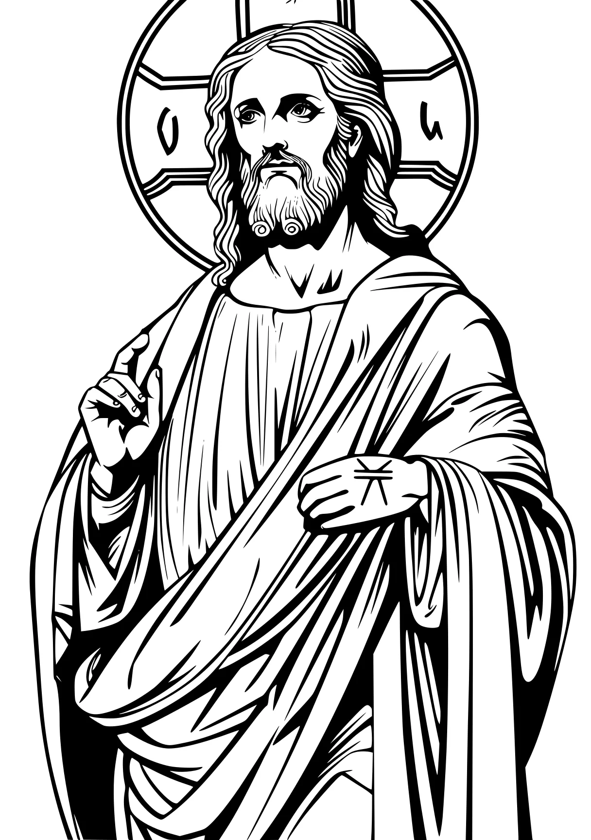 free coloring sheets christian, st, saint, jesus, god, page downloads