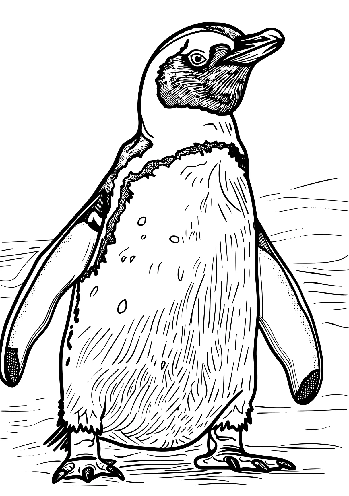 penguin coloring pages penguin, narwhal, otter, orca, adult, free page downloads