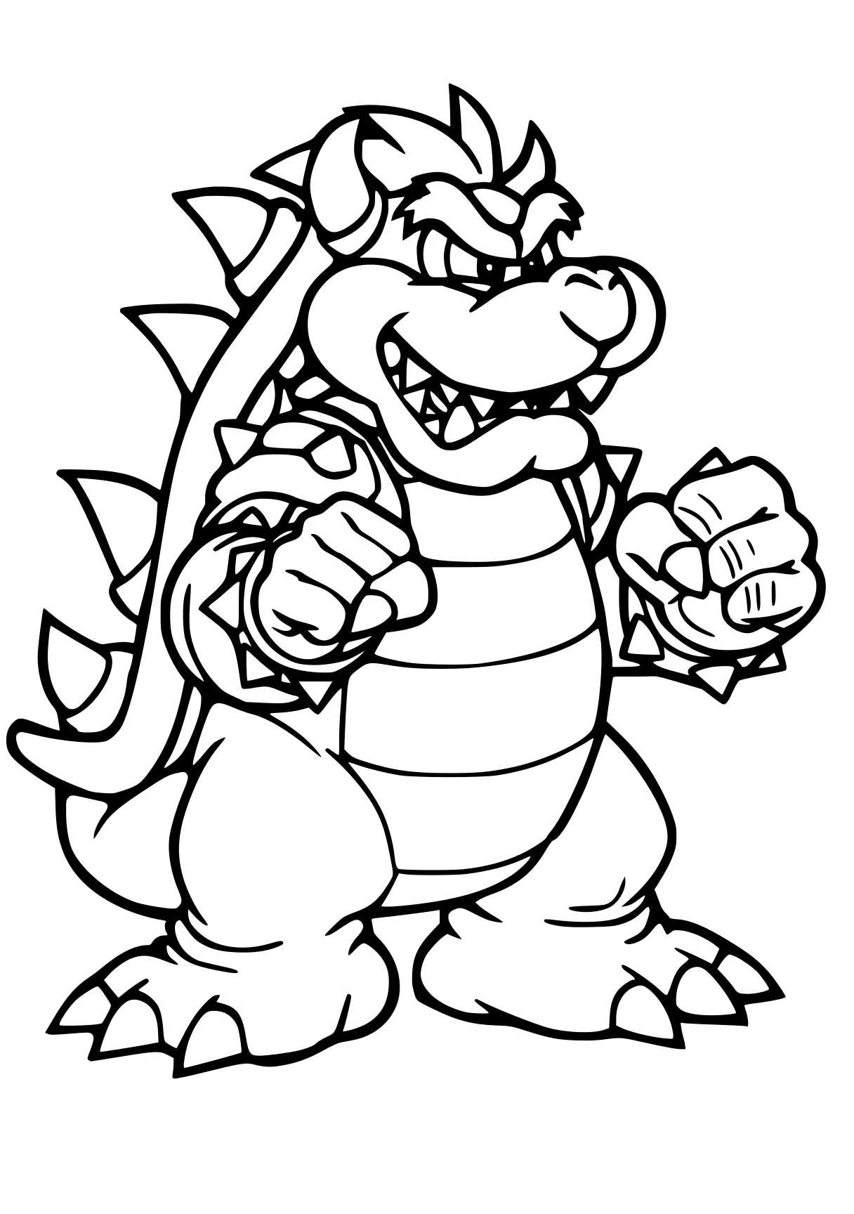 mario coloring pages bowser, yoshi, mario, alligator, crocodile, free page downloads