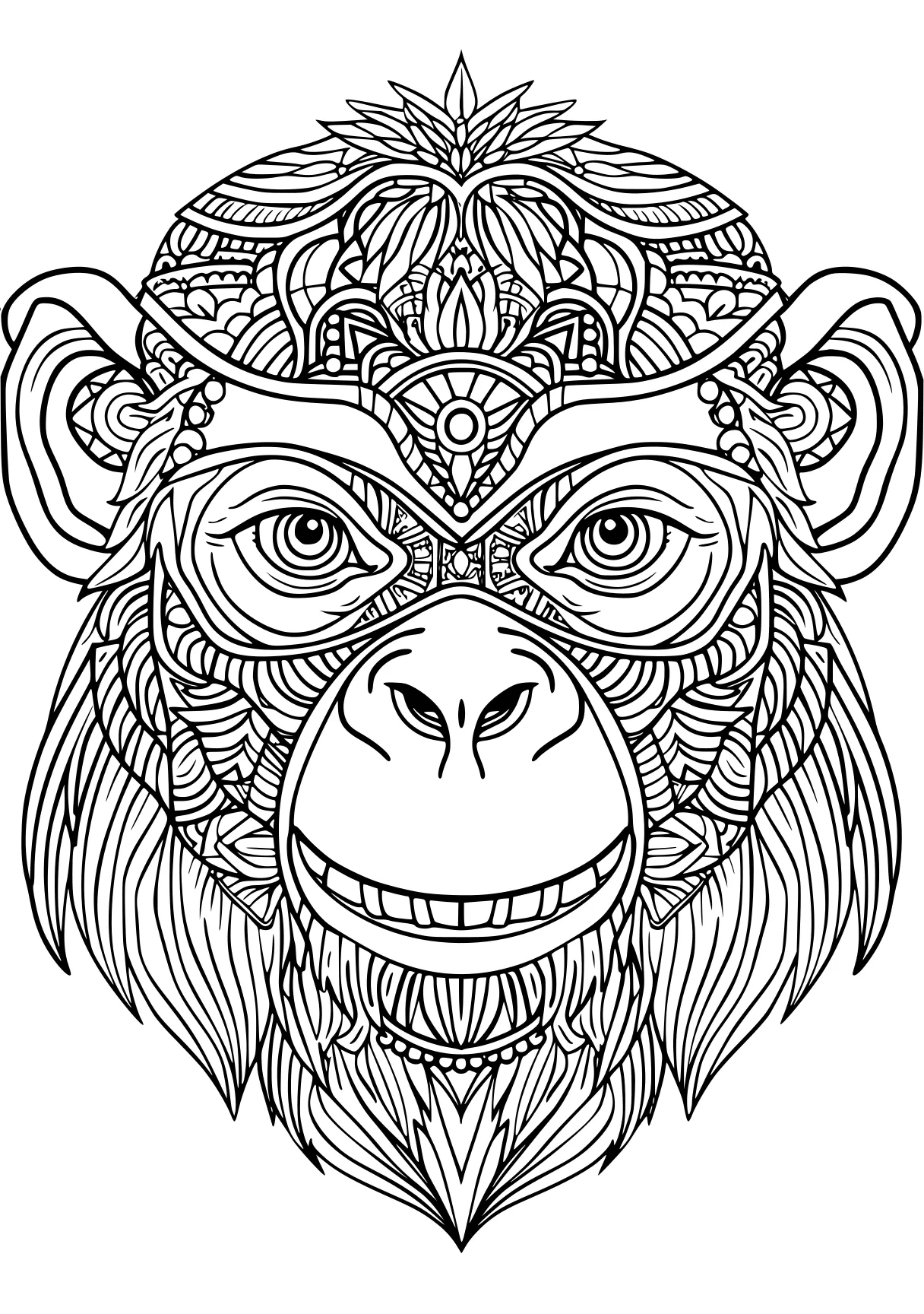 funny adult coloring pages monkey, gorilla, kong, free page downloads