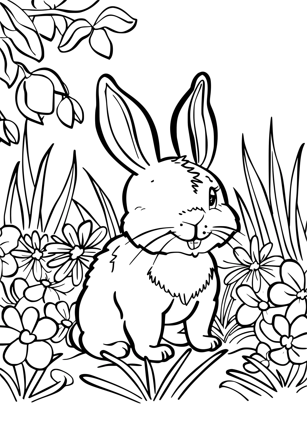 spring time coloring pages bunny, rabbit, scorbunny, free page downloads