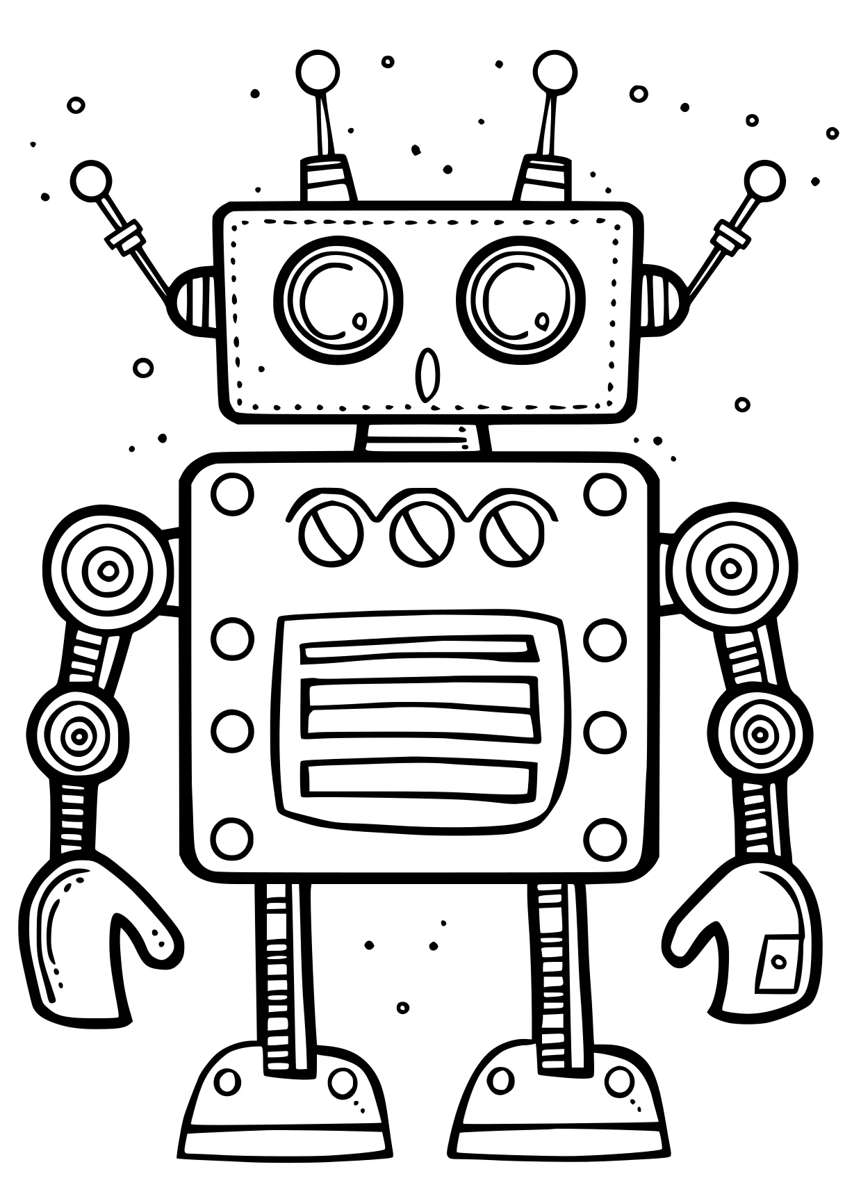 robot coloring pages robot, ai, bots, machine, robocar, free page downloads