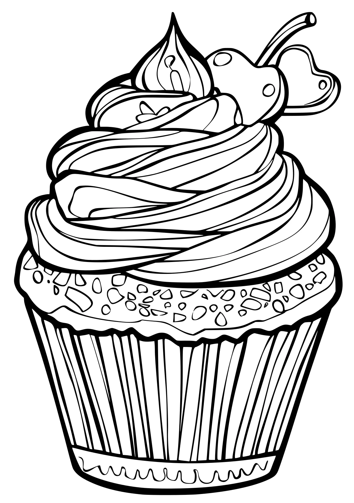 cupcake coloring page cupcake, cake, illustrator, free downloads