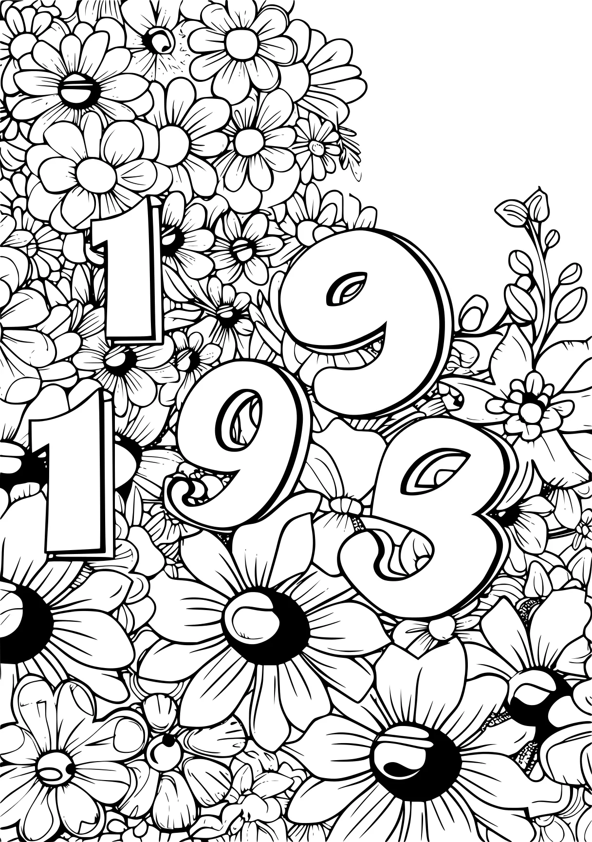 number coloring pages, printables, five, number, free page downloads