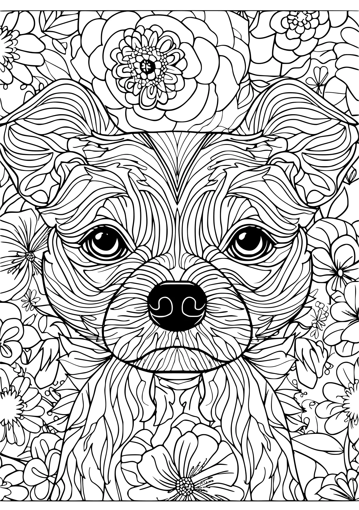 adult coloring book pages, bulldog, illustrator, pug, free page downloads