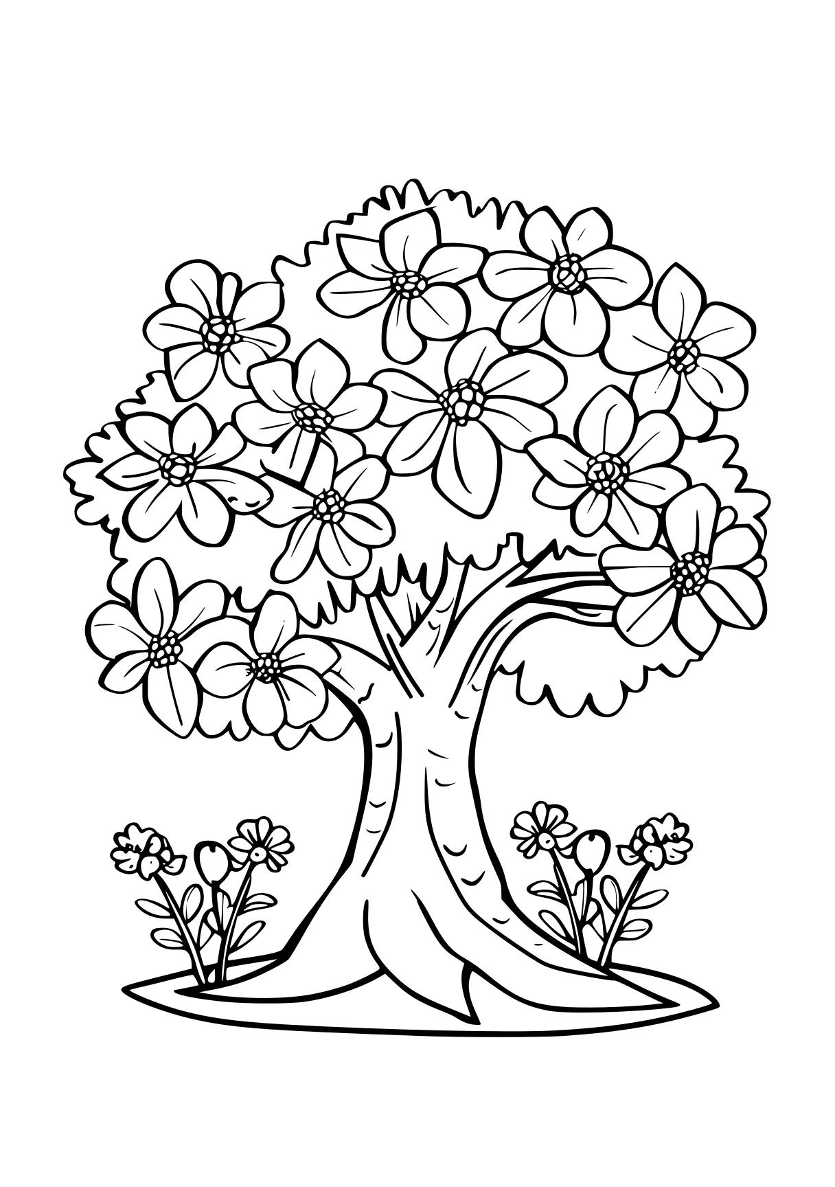 tree coloring page tree, zacchaeus, ornament, free downloads