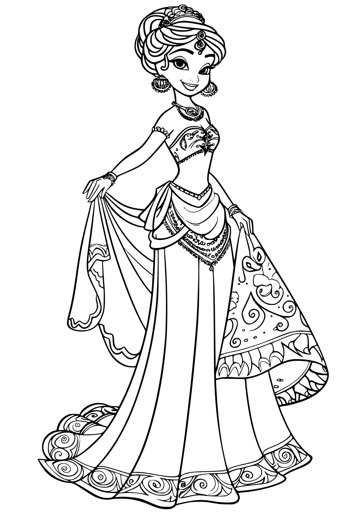 princess tiana coloring pages jasmine, tiana, rosalina, rapunzel, mulan, free page downloads