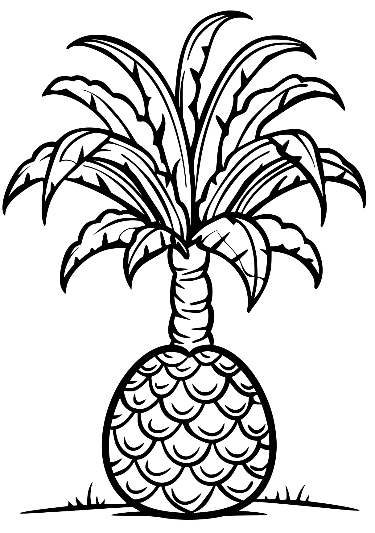 free adult coloring sheets pineapple, palm, plant, acorn, ornament, page downloads