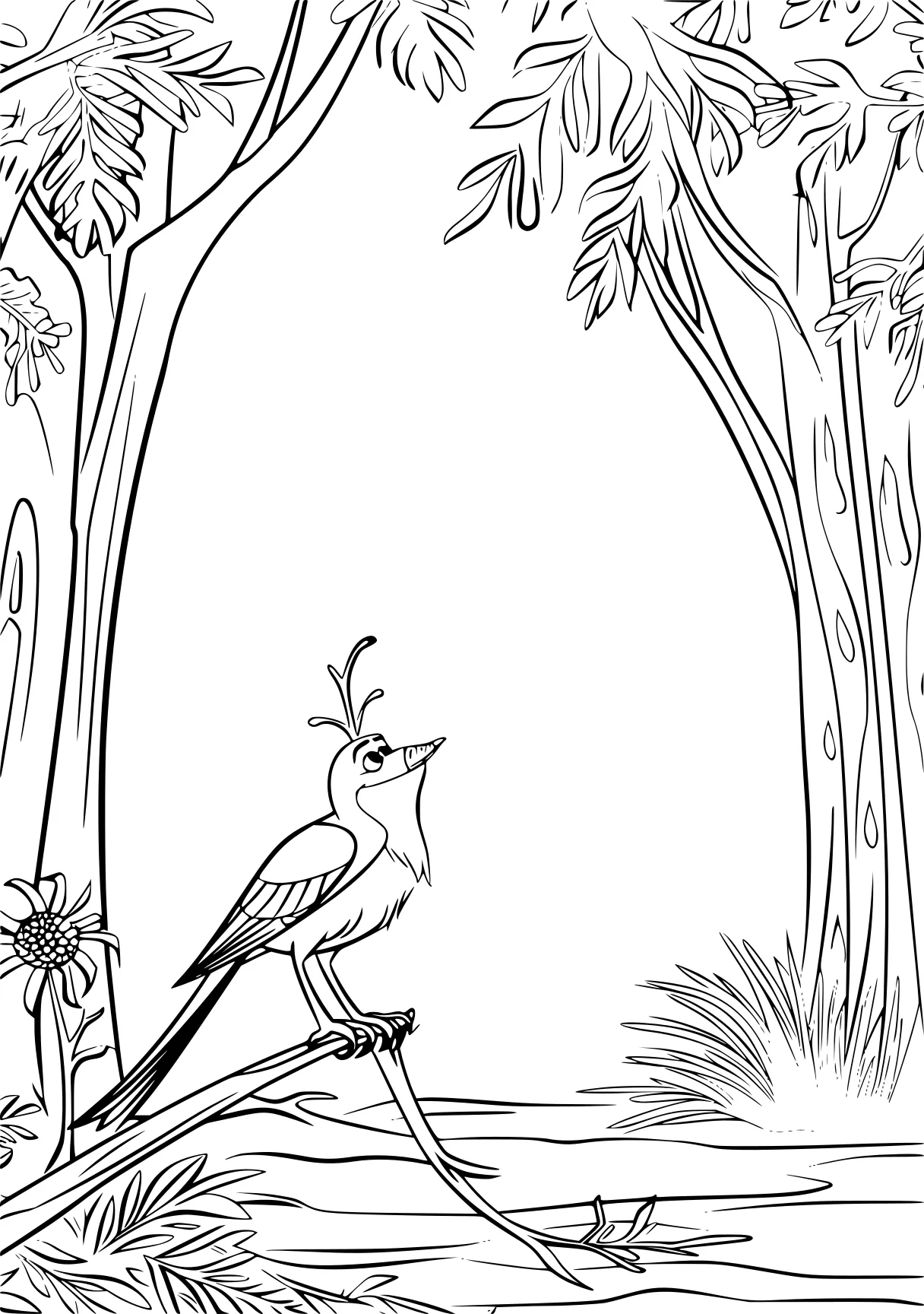 frozen coloring pages bird, birds, crane, pencils, free page downloads