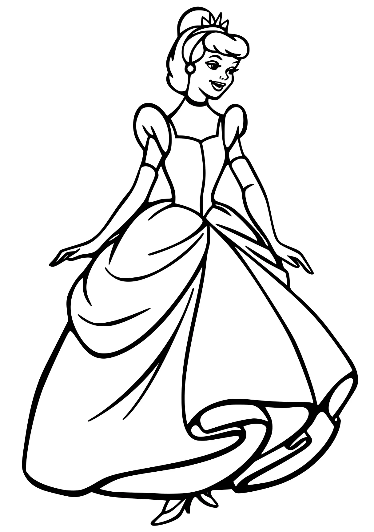 cinderella coloring rosalina, cinderella, jasmine, tiana, rapunzel, free page downloads