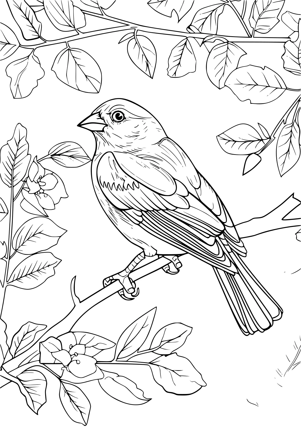 bird coloring pages for adults, KIDS page kids style of book, empty background, super thick black vector lines, and white, Black-and-white Bold Outlined Thick-lined Flat 2D, Simple, Clean, Cartoonish, Unfilled, Solid, Playful  shading shadow text fonts letters watermark words typography slogans strokes sketch signature gray grey dither dithering grayscale 70:99