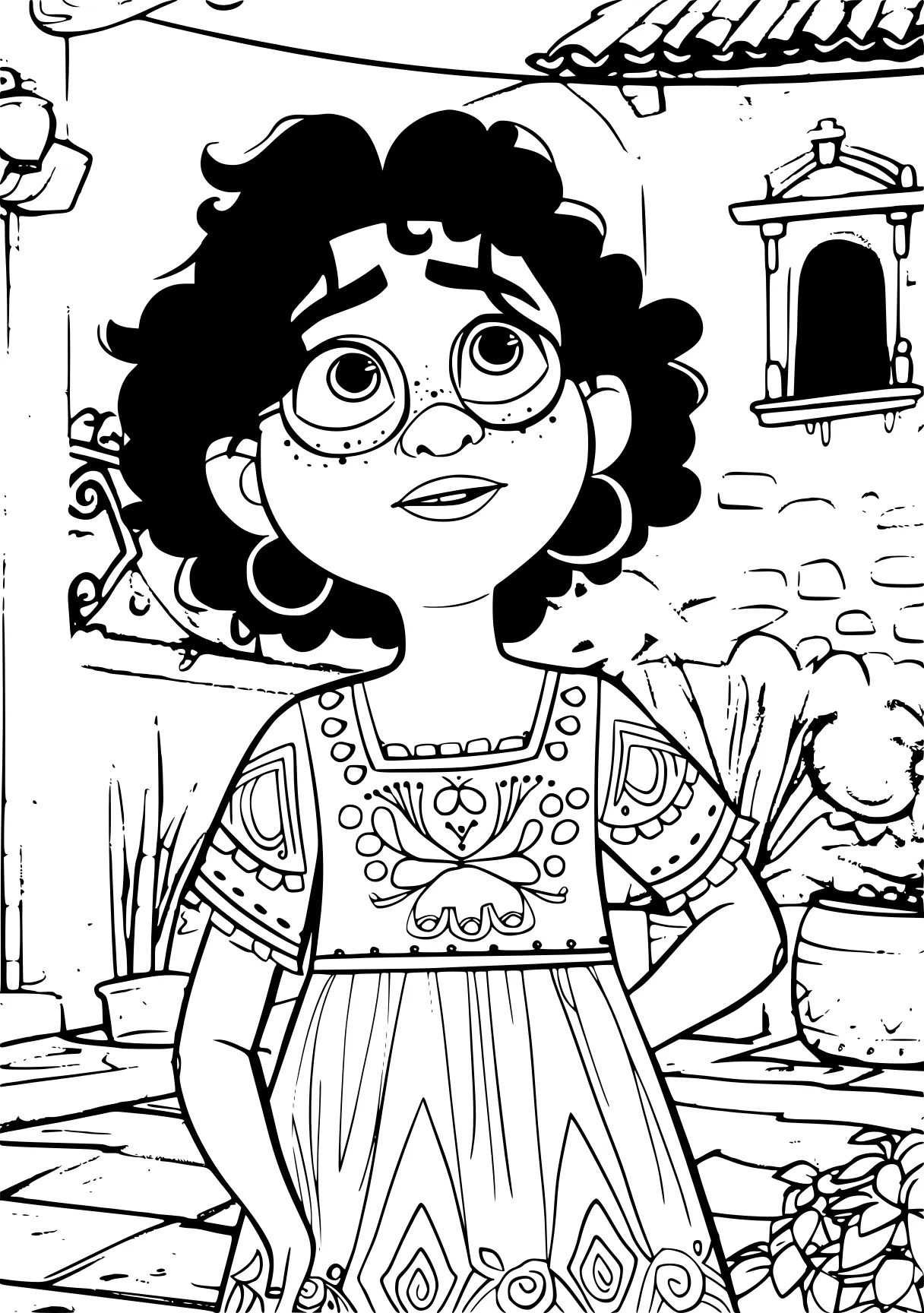 encanto color page dora, moana, tiana, free coloring downloads