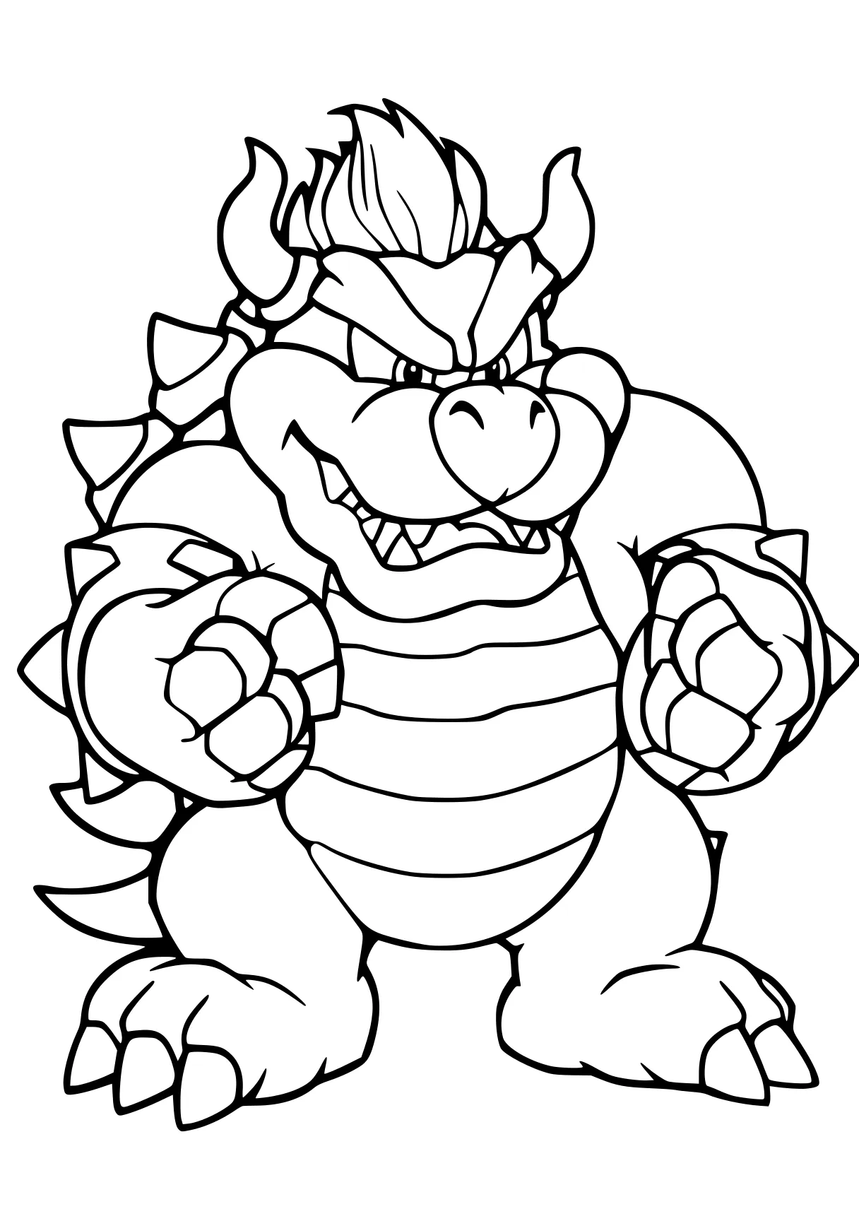 bowser coloring page bowser, yoshi, toad, mario, kong, free downloads