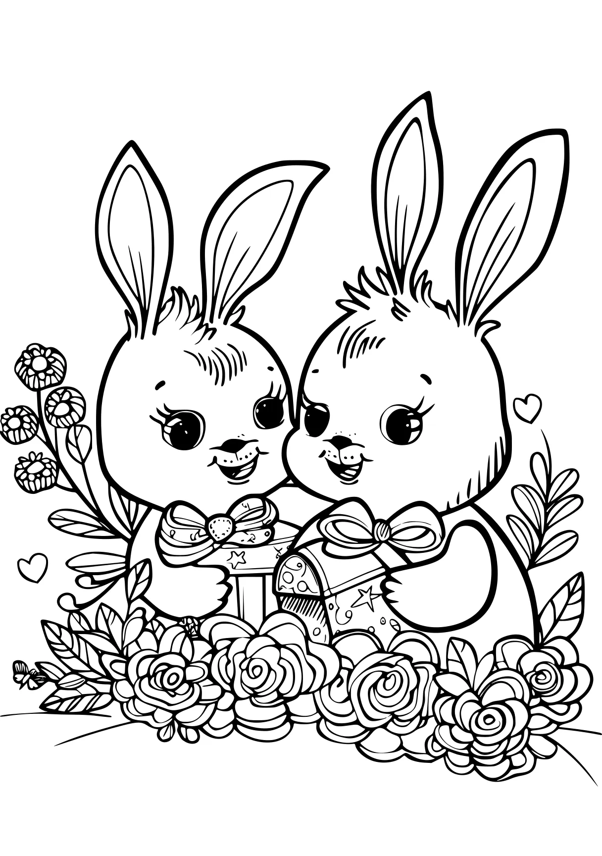 preschool coloring pages bunnies, bunny, rabbit, easter, free page downloads