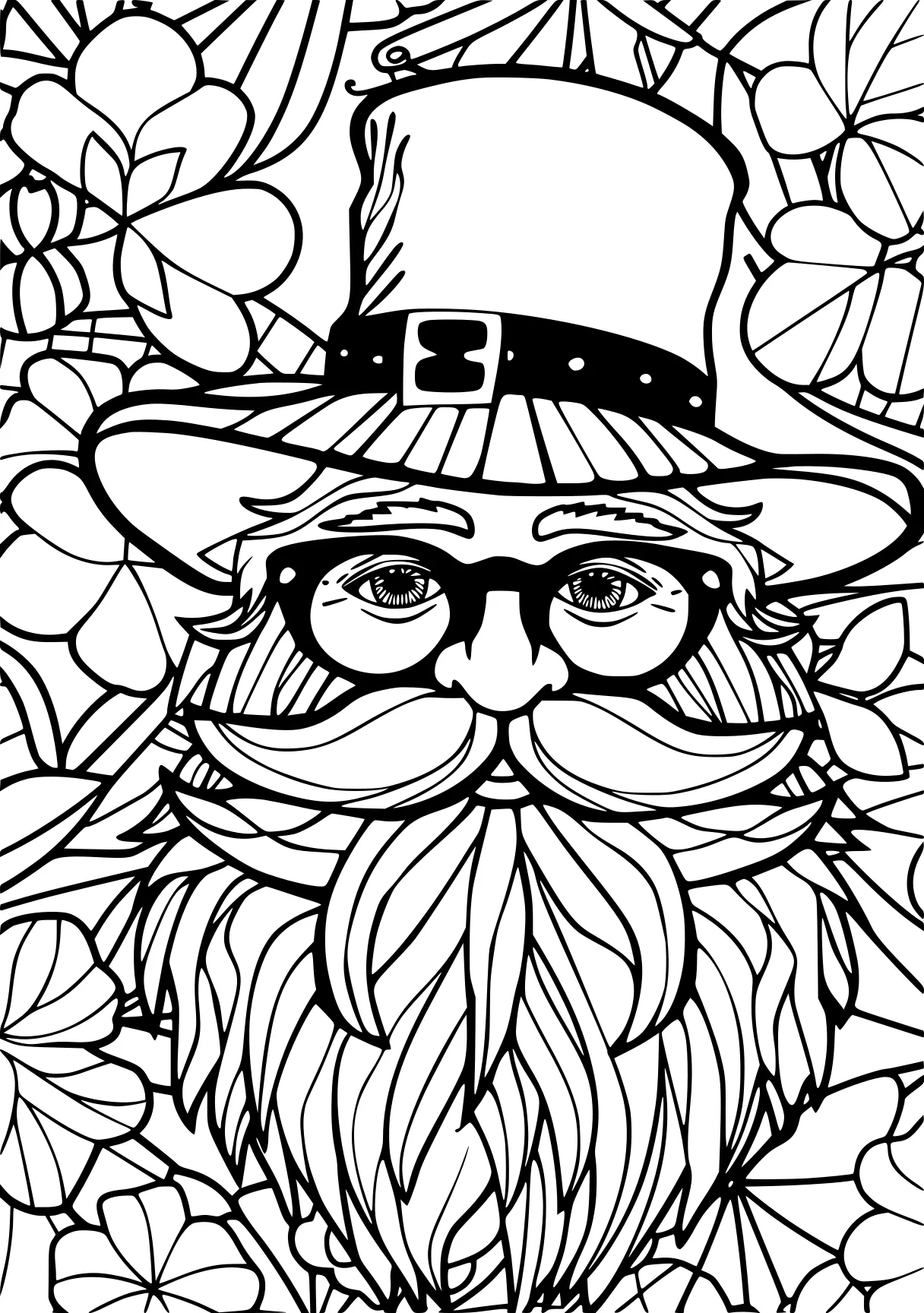 st patrick's day coloring pages, illustrator, gnome, colouring, free page downloads